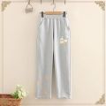 Autumn New Girls' High Waist Cat Printed Pocket Trousers. 
