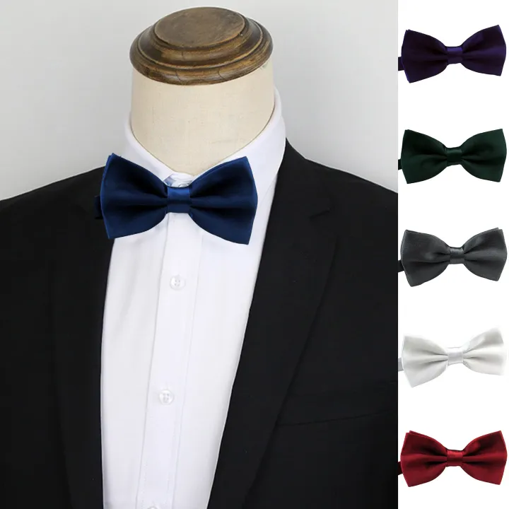 Sunnyheart%20Wedding%20Tie%20Solid%20Color%20Easy%20Adjustment%20Bright%20Color%20Suits%20Tie%20-%20Image%205