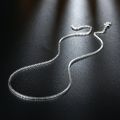 925 Sterling Silver Necklace 16/18/20/22/24 inches fine 1.5MM Box chain For Women top quality Fashion Jewelry Christmas Gifts.