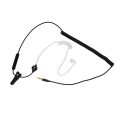 Single Side Earphone In-Ear Stereo Mono Earbud Headphones Noise Isolating Earbuds with Mic Spring Coil Reinforced Cord. 