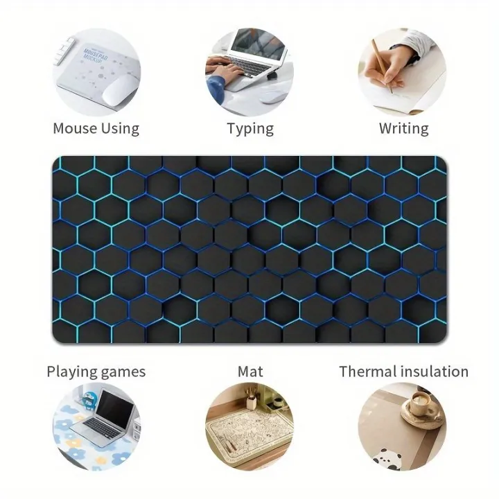 Blue%20Hexagon%20Pattern%20Large%20Gaming%20Mouse%20Pad%20Natural%20Rubber%20Non-Slip%20Rubber%20Mat%20With%20Locking%20Edge%20Mouse%20Pad%20for%20Office%20-%20Image%202