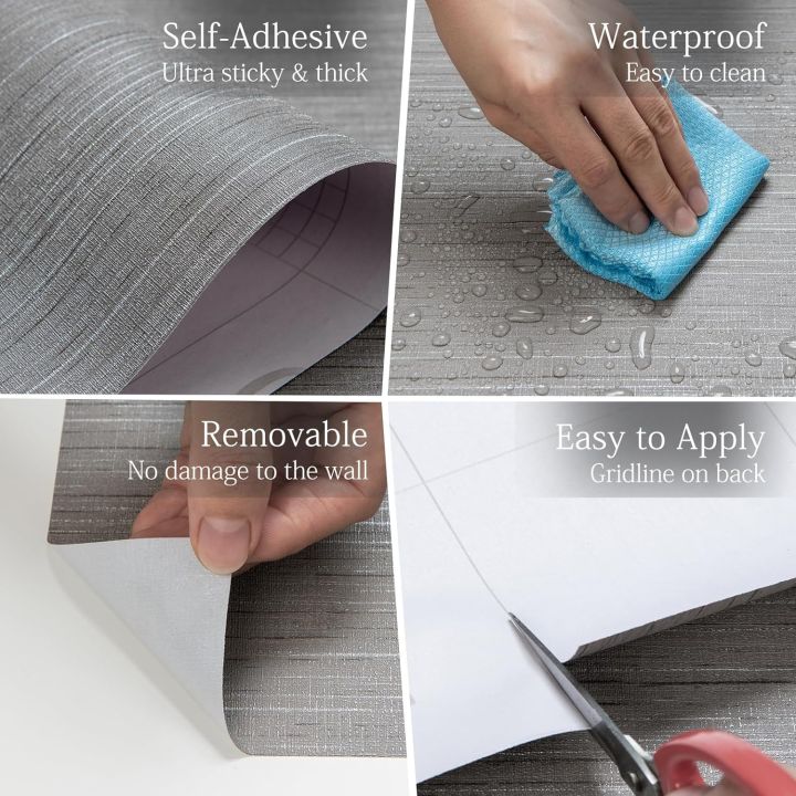 Grasscloth%20Peel%20and%20Stick%20Wall%20Paper%20Deep%20Grey%20Fabric%20Wallpaper%20Self%20Adhesive%20Removable%20Kitchen%20Wallpaper%20Grassweave%20Textured%20-%20Image%204