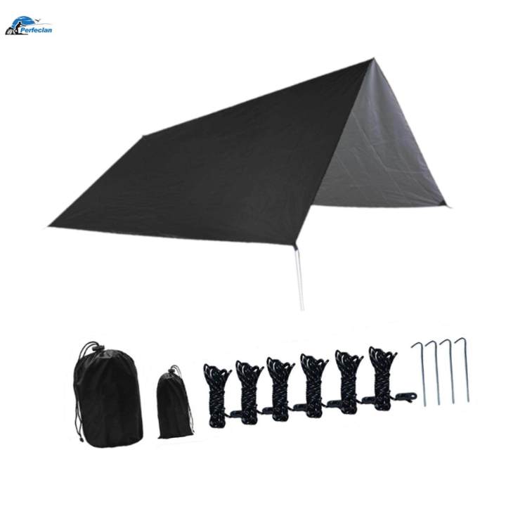 Camping%20Tarp%20with%20Storage%20Bag%20Rain%20Tarp%20Shelter%20for%20Hiking%20Travel%20Garden%20-%20Image%204