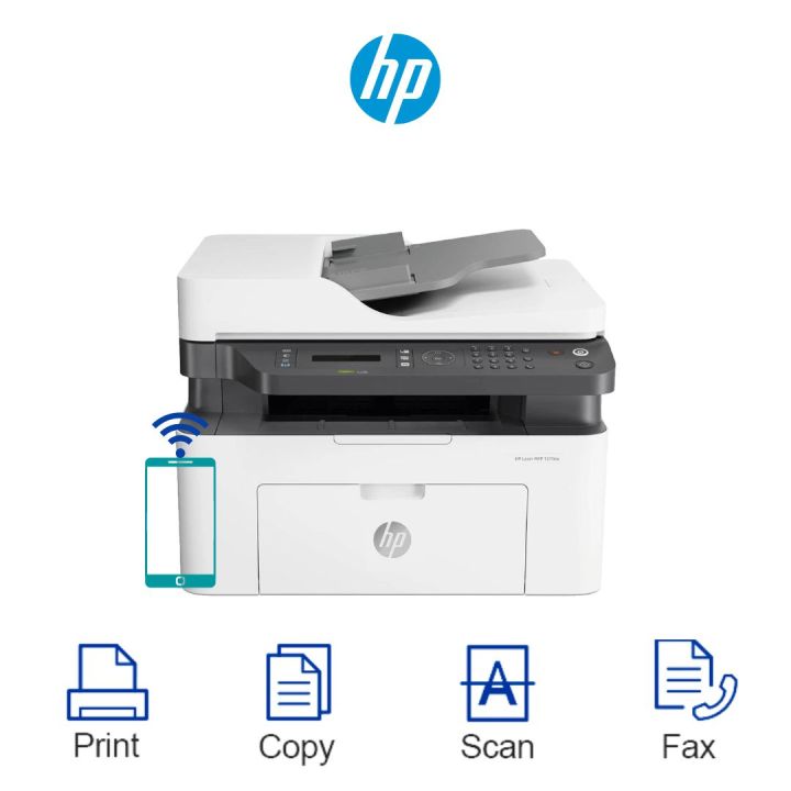 HP LaserJet MFP 137fnw 20PPM Print Scan Copy Fax Black & White Wireless Network Printer With ADF