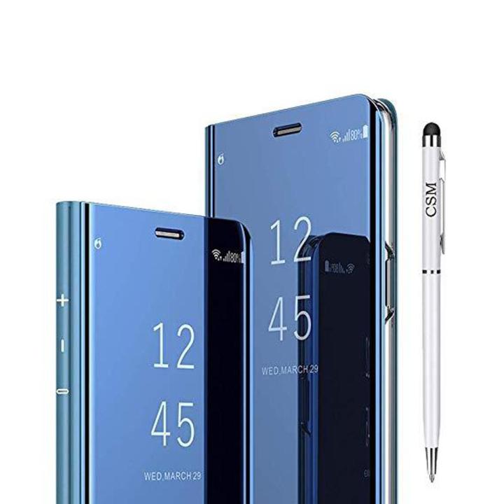 iPhone 6/6S Smart Luxury Plating Clear View Mirror Leather Stand Flip Cover