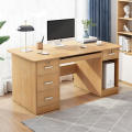Modern Office Boss Table, Workstation Computer Table with 4 drawer and  sliding keyboard tray CPU Unit, Office  Writing Desk Employees Table., Multipurpose use Home  Office Furniture Desk 30/48. 