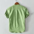 Casual Shirts Men Fashion Clothing Summer Clothes For Men Linen Shirt Casual Short Sleeve Tshirt Tops Breathable Cool Slim Fit.