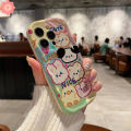 Cute Panda Frog Duck Wavy Curved Edge Case For Realme C12 C53 C25 C11 C15 C17 C35 C51 5 11 8i 7 5i 6i 5s C21Y C55 C25Y C17 C21 C30 C25s C33 C20 C31 C3 Cartoon Cat Puppy Rabbit Cover.