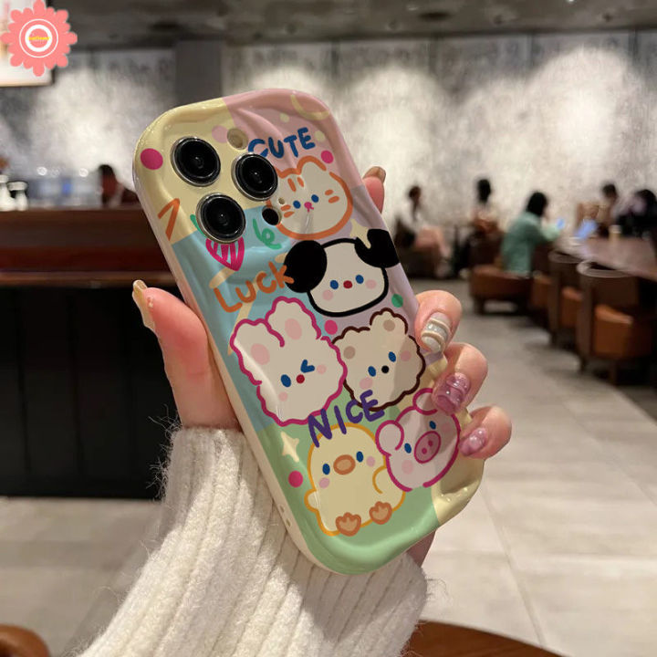 Cute%20Panda%20Frog%20Duck%20Wavy%20Curved%20Edge%20Case%20For%20Realme%20C12%20C53%20C25%20C11%20C15%20C17%20C35%20C51%205%2011%208i%207%205i%206i%205s%20C21Y%20C55%20C25Y%20C17%20C21%20C30%20C25s%20C33%20C20%20C31%20C3%20Cartoon%20Cat%20Puppy%20Rabbit%20Cover%20-%20Image%203