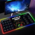 Stock Market Chart Pattern Large RGB Mouse Pad Mousepad LED Mouse Mat Table Pads Backlit Desk Mats Keyboard Mat XXL 90x40cm. 