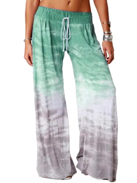 Women's%20Lounge%20Pants%20Loose%20Lace%20Up%20Casual%20Pants%20Gradient%20Tie-Dye%20Printed%20Yoga%20Sport%20Long%20Pnats%20Wide%20Leg%20Pants%20-%20Image%204