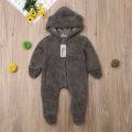 【Hengli jewelry story】(NEW)Infant Baby Boy Girl Winter Warm Romper Jumpsuit Hooded Outfit Clothes. 