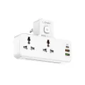 LDNIO SC-2311 20W 3-Port USB Charger HUB Extension Power Strip With 1 x 20W USB-C PD Power Delivery / 1x 18W USB QC3.0 / 1x USB-A & 2 Power Sockets with LED Touch Light. 