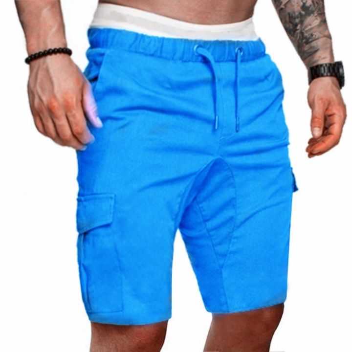 2023%20Summer%20New%20Men's%20Casual%20Fashion%20Lace%20Up%20Shorts%20Elastic%20Waist%20Sports%20Shorts%20Men's%20Cargo%20Pants%20-%20Image%205
