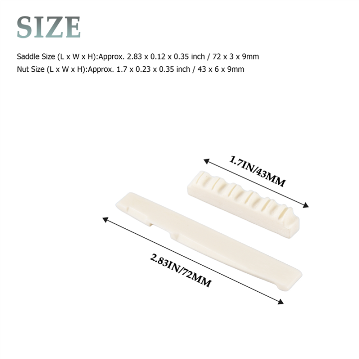LKPCIGCXM%201Set%20Bone%20Bridge%20Saddle%20And%20Nut%20For%206%20String%20Acoustic%20Guitar%20-%20Image%206