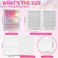 23.3*18CM 100 Envelope Challenge Binder Personal Finance Imitation leather Five colors Challenge the $20 notebook 100 savings book for Money Saving Financial Planning Budget Management Personal Use. 