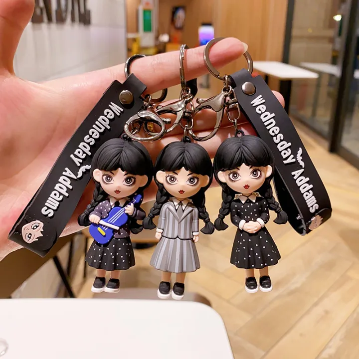 New%20Wednesday%20Dress%20Girl%20Keychain%20Exquisite%20Figure%20Model%20Doll%20School%20Bag%20Hanger%20Chain%20Keychain%20Gift%20-%20Image%204