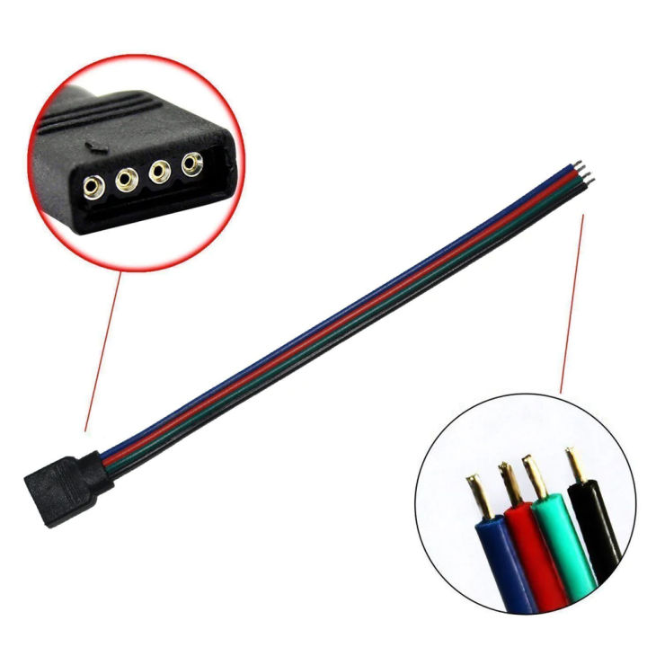 5 PCS 4PIN RGB Strip Connector wire Cable LED strip light connector for 2835 3528 5050 LED strip light