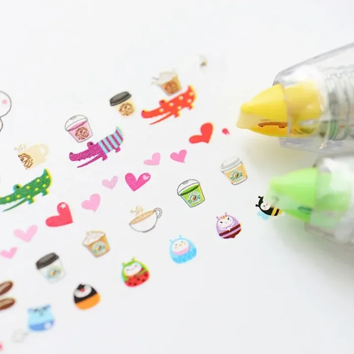 Kawaii%20Cartoon%20Floral%20Sticker%20Tape%20Pen%20Funny%20Kids%20Notebook%20Diary%20Decoration%20Girls%20Hand%20Account%20DIY%20Scrapbooking%20Students%20Gifts%20-%20Image%205