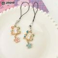 Star Moon Cat Phone Rope Keychain Women Phone Pendant Cartoon Charms Chain For Keys Bags Accessories Ins Korea Handmade DIY Case.