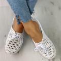 Summer Slippers Shoes Woman Closed Toe Breathable Flip Flops Women Hollow Out Lace Up Outdoor Slides Women Flat.