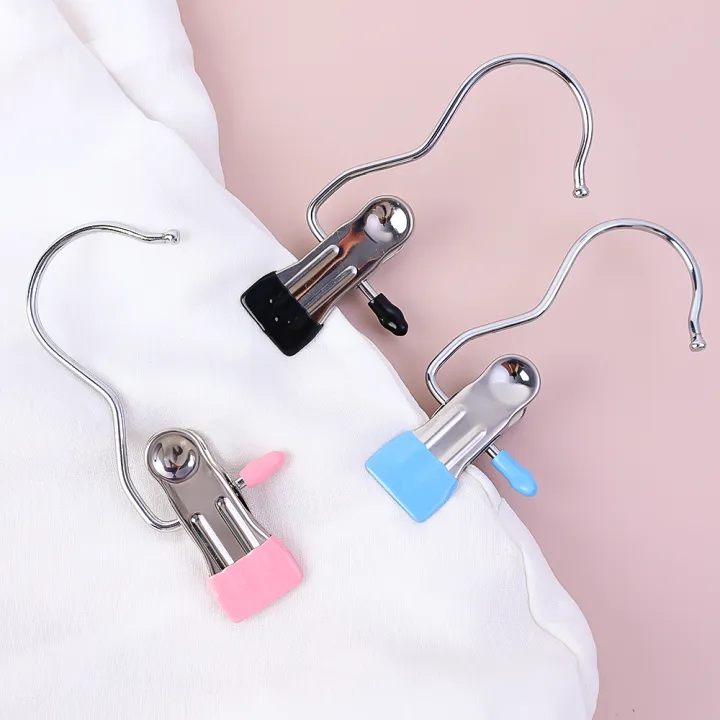 1/5/10Pcs%20Stainless%20Steel%20Anti-slip%20Hook%20Clip%20Hat%20Socks%20Towel%20Hanger%20Pegs%20Snack%20Bag%20Sealed%20Clamp%20Desk%20Files%20Postcards%20Holder%20Multifunction%20Organizer%20Accessories%20-%20Image%204
