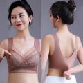 Gathered seamless bra breathable bra lace bra underwear wrapped chest fixed cup push up bra beautiful back bra full cup bra anti-sagging bra soft bra comfortable bra plus size bra women bra. 