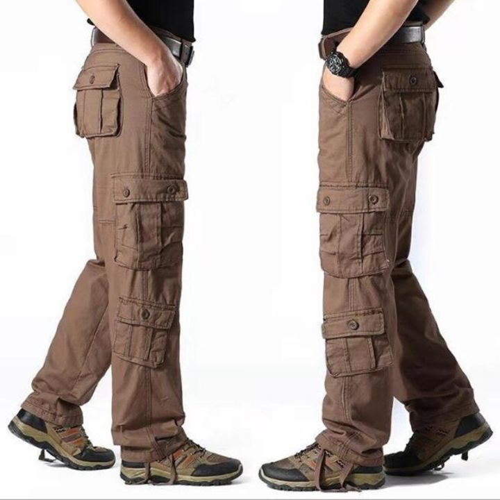 Men's%20Cargo%20Pants%20Mens%20Pure%20Cotton%20Casual%20Multi%20Pockets%20Military%20Tactical%20Pants%20Men%20Outwear%20Straight%20Tall%20Waist%20Trousers%20-%20Image%202