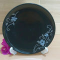 Exclusive Black beauty dinner plate  and half plate. 