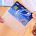 20 Pcs Transparent Pvc Card Holder, Safe Your Bank Card From Damage/Scratch. 