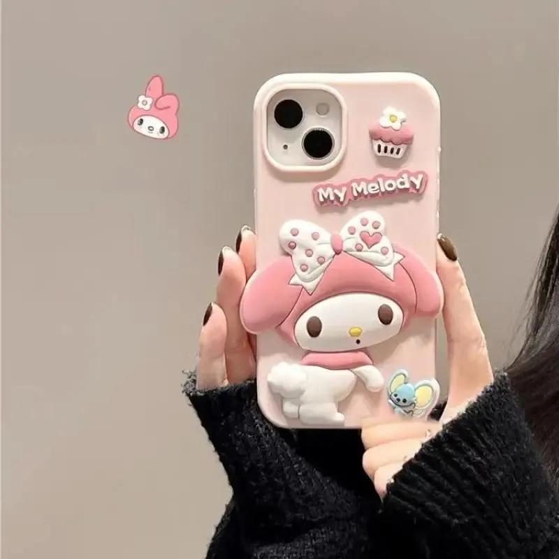 Kawaii Hello Kitty My Melody Piano Phone Case for Iphone 14 13 Pro