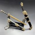 Mini Sword With Sheath China Ancient Sword Zinc Alloy Tang Hengdao Han Sword Weapon Model Keychain Pendant Cosplay Accessories. 