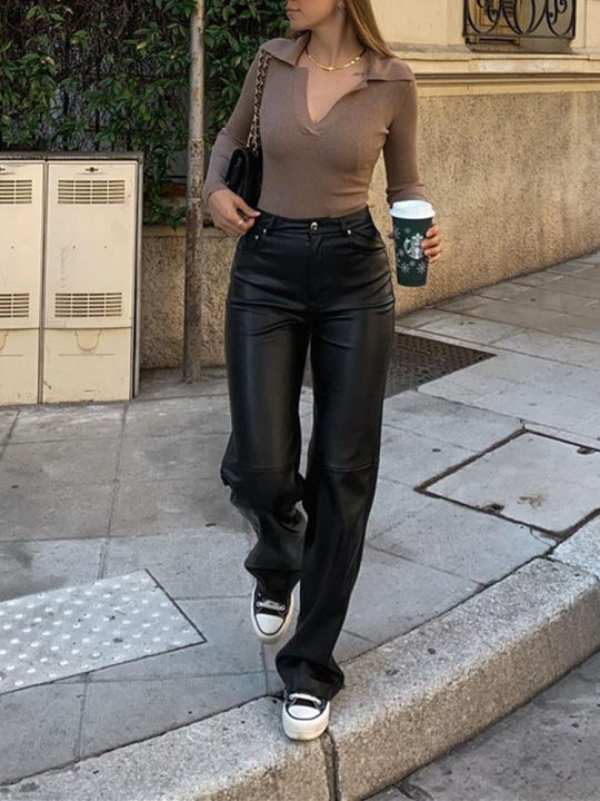 Straight%20Leather%20Pants%20Women%20High%20Waist%20PU%20Faux%20Leather%20Trousers%20Baggy%20Patchwork%20Black%20Female%20Streetwear%20Winter%20Clothing%202022%20-%20Image%206
