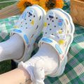 Cute Sanrio Hello Kitty Y2k Crocs Shoes Kuromi Cinnamoroll Kawaii Girls Beach Slippers Indoor Outdoor Sandals Diy Accessories. 