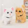 Electric Plush Cat Cognitive Ability Interactive Ability Fine Workmanship Barking Walking Electric Cat Plush Toys for Kids. 