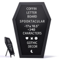1Set Black Felt Letter Board Gothic Message Board Office Home Decor Letter Board with 340 White Changeable Characters.