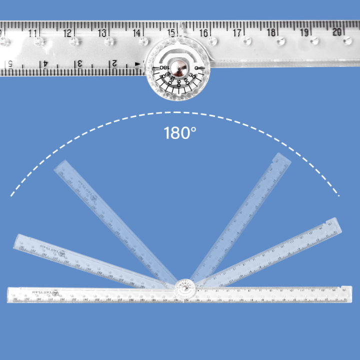 1/3Pcs%20Acrylic%20Transparent%20Folding%20Ruler%20Students%20Stationery%20Drawing%20Measuring%20Tools%20Straight%20Rulers%20With%20Small%20Protractor%20-%20Image%204