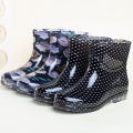 Rain Shoes Short Tube Rain Boots Women's Low-Cut Cotton and Velvet Padded Shoes Warm Waterproof Shoes Rain Shoes Non-Slip Women's Rain Rubber Boots Work Shoes Rubber Boots.