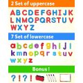 244 Pcs Magnetic Letters Numbers Set, Uppercase Lowercase Foam Alphabet ABC 123 Fridge Magnets, Educational Toy Set. 