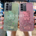 For VIVO V27 V27E Case Shiny Ring Cases Glitter Soft Transparent Hello Kitty Casing for VIVO V27E V27 Back Cover Stars Moon Girls. 
