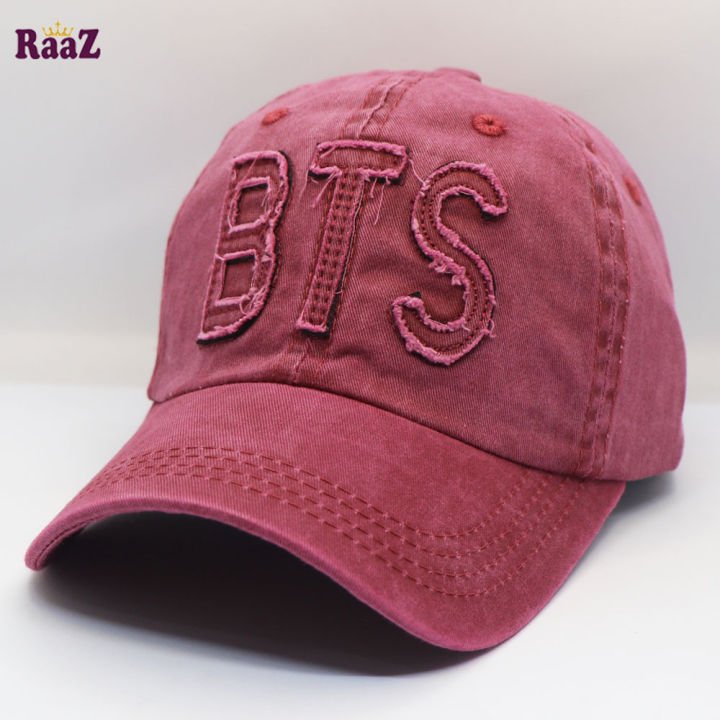 Raaz%20Pink%20BTS%20Clothing%20Embroidered%20Logo%20Garments%20Wash%20Curved%20Cap%20-%20Image%202
