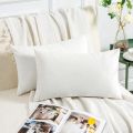 Synthetic Fiber White Cushion 20"x 12" 02 pcs,. 
