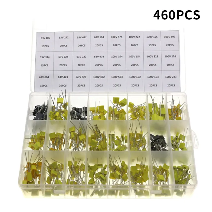 KOGEEK%20460pcs%2024%20Values%2063V%20&%20100V%20Electrolytic%20Capacitor%20Assortment%20Kit%20Assorted%20Capacitors%20with%20Storage%20Box%20-%20Image%203