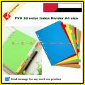 Plastic Index Divider A4 size Sheet pack of 10 colors 1 set. 