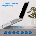 Aluminum Alloy Adjustable Portable Folding Notebook Stand Foldable Laptop Stand - bix super shop.