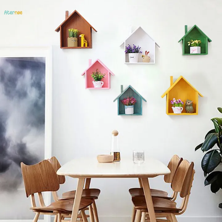 5x%20House%20Shaped%20Floating%20Wall%20Mounted%20Shelves%20For%20Decor%20White%20-%20Image%206