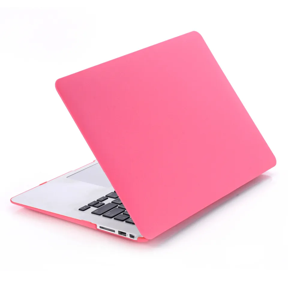 Pink Macbook Case Pink Woven PU Leather Shell Case Cover For Apple