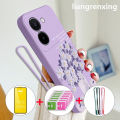 [Free tempered glass] casing Vivo Y36 4G Vivo y27s Vivo Y36 5G 2023 phone case softcase liquid silicone shockproof bumper cover new design cartoon oil painting flowers ytmyhh02. 