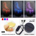 【Cathery Baby Store】3D LED Lamp Sport Skates Multicolor Gradient Night Light USB Touch Sleeping Kids Gift 4 wheel shoes lamp.