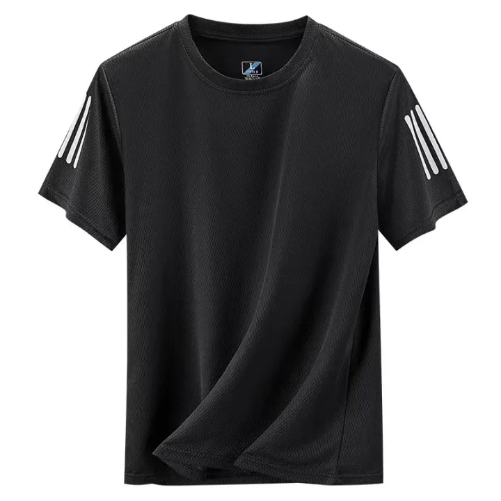 Thin%20Ice%20Silk%20MenTT-shirt%20Summer%20Sports%20and%20Leisure%20round%20Neck%20Large%20Size%20Quick%20Drying%20Clothes%20Loose%20Night%20Reflective%20-%20Image%202
